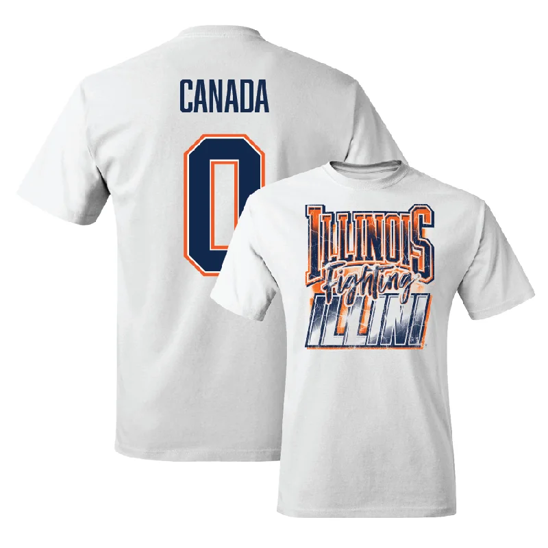 White Illinois Graphic Comfort Colors Tee  - Chase Canada