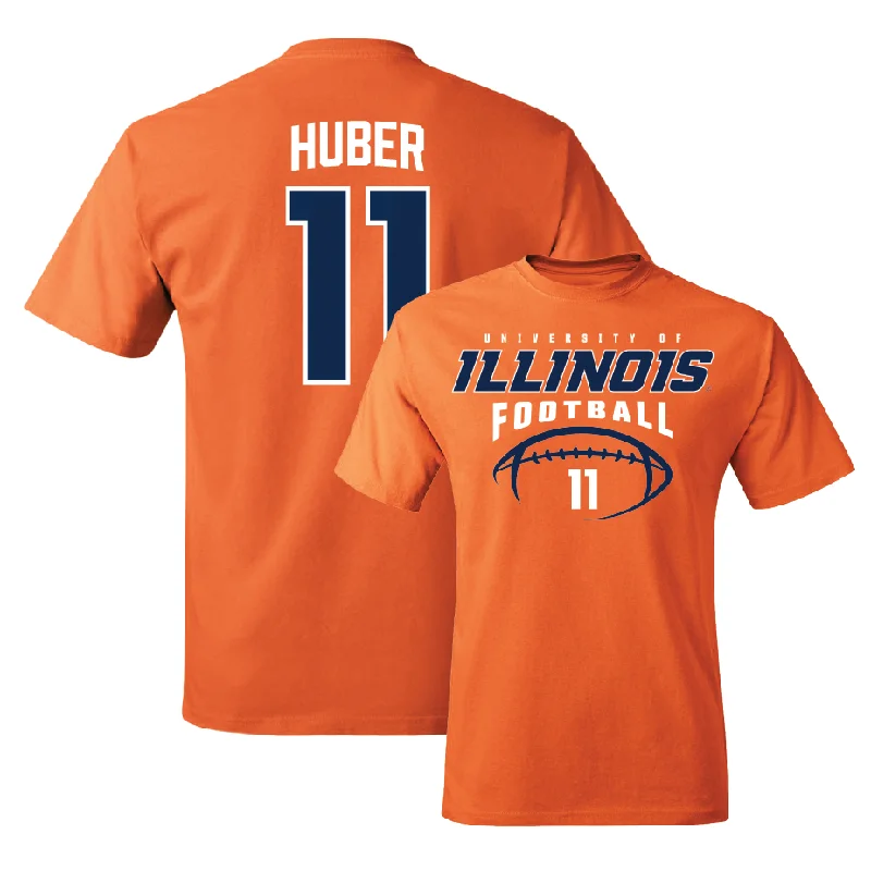 Orange Illinois Football Tee    - Jake Huber