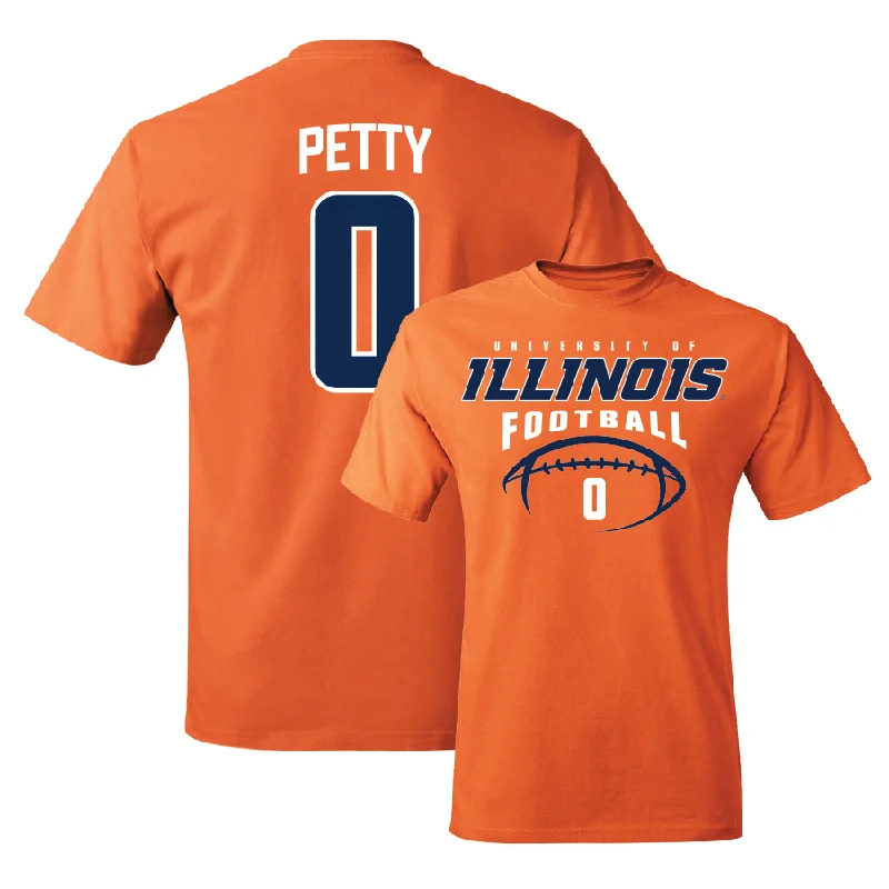 Orange Illinois Football Tee  - Trey Petty