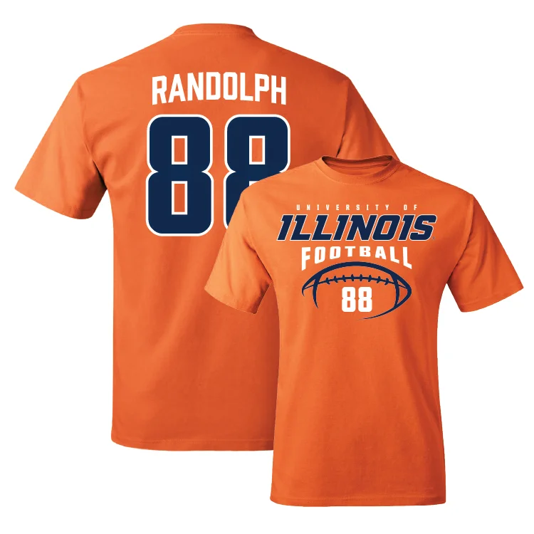 Orange Illinois Football Tee - Keith Randolph #88