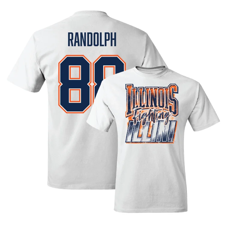 White Illinois Graphic Comfort Colors Tee - Keith Randolph #88