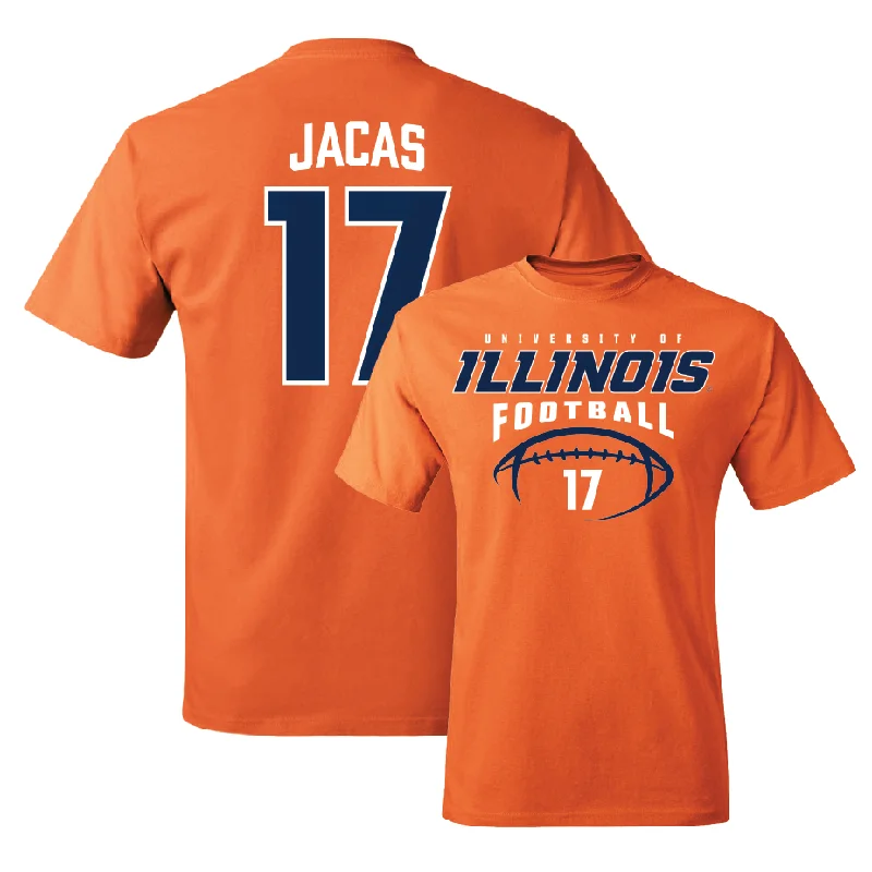 Orange Illinois Football Tee    - Gabe Jacas