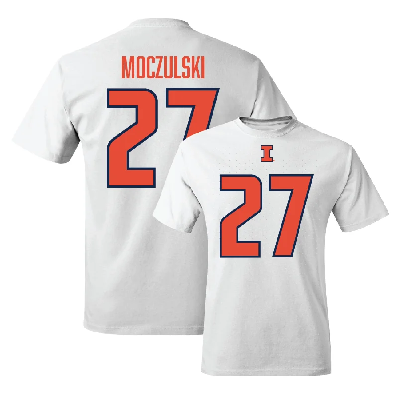 White Illinois Player Tee     - Ethan Moczulski