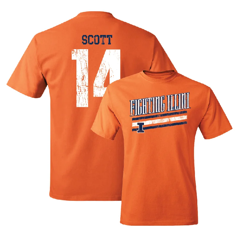 Orange Slant Tee    - Xavier Scott