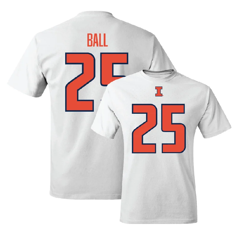 White Illinois Player Tee     - Aaron Ball