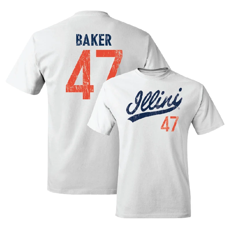 White Script Comfort Colors Tee    - Easton Baker