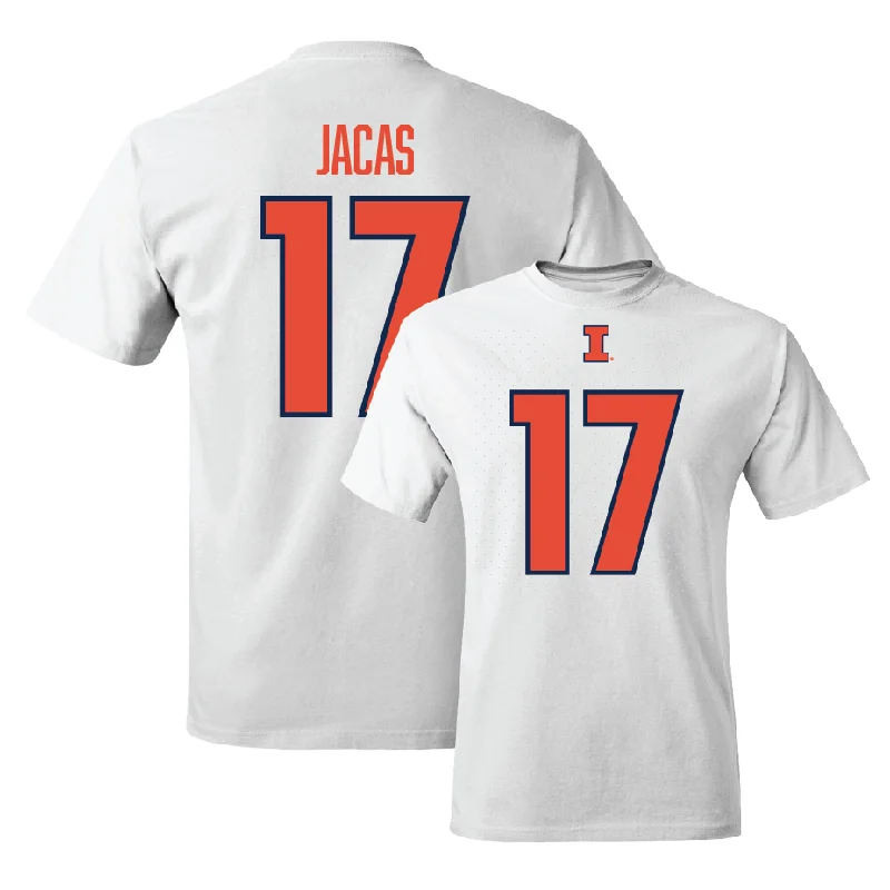 White Illinois Player Tee     - Gabe Jacas