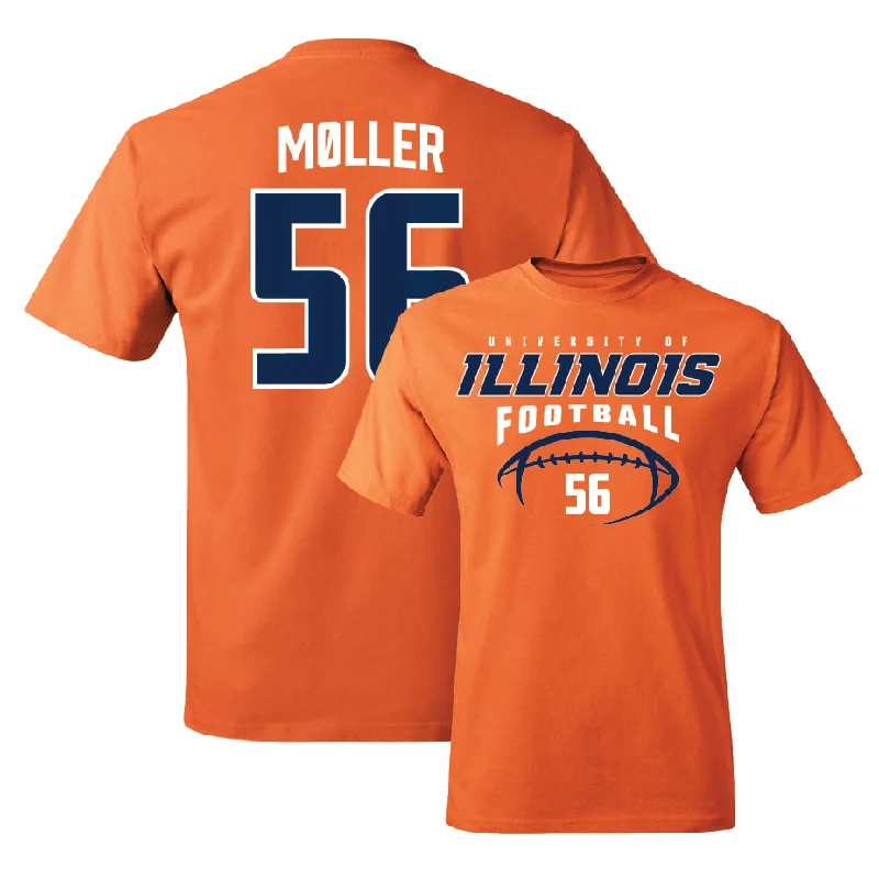 Orange Illinois Football Tee    - Magnus Møller