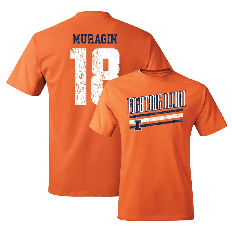 Orange Slant Tee    - Mason Muragin