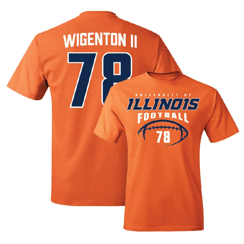 Orange Illinois Football Tee  - Kevin Wigenton II