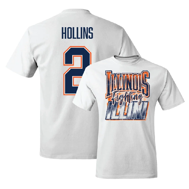 White Illinois Graphic Comfort Colors Tee    - Ashton Hollins