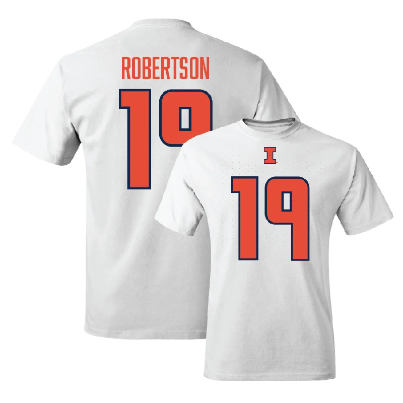 White Illinois Player Tee   - Hugh Robertson