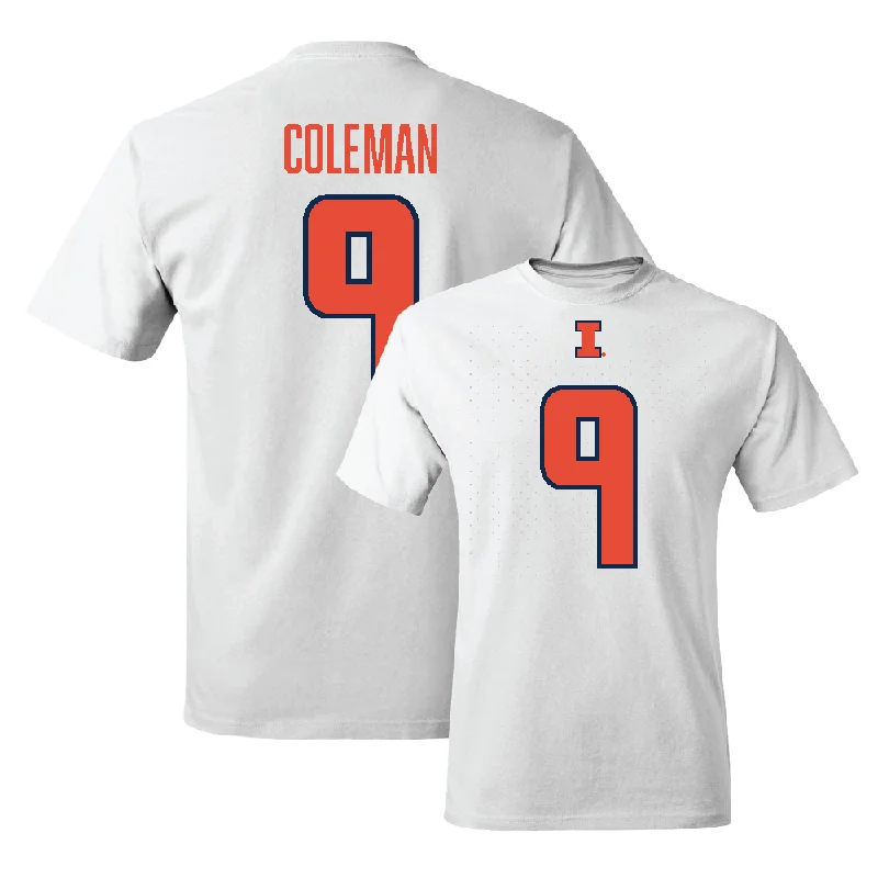 White Illinois Player Tee     - Seth Coleman