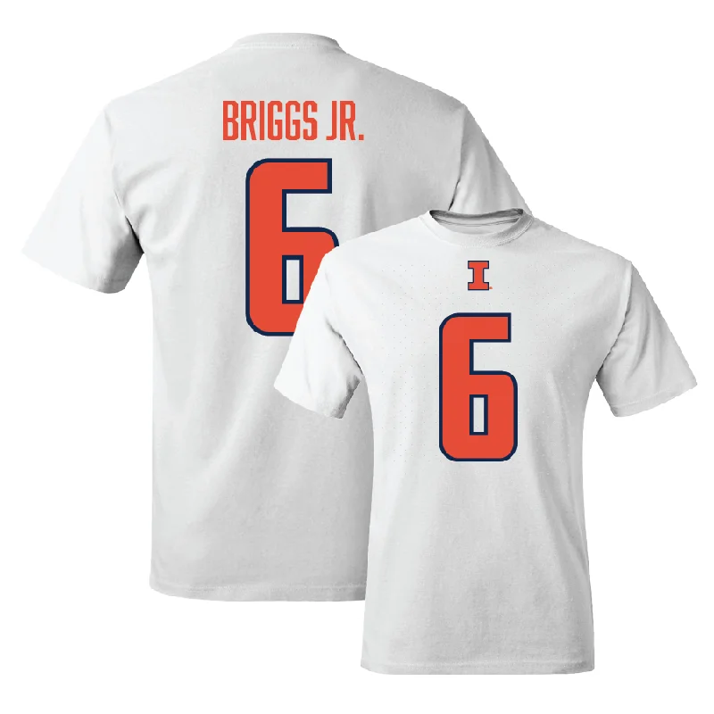 White Illinois Player Tee  - Dennis Briggs Jr.