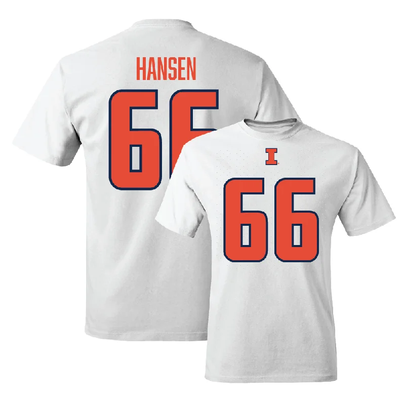 White Illinois Player Tee   - Brandon Hansen