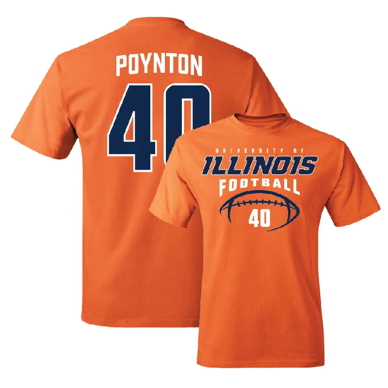 Orange Illinois Football Tee    - Ronan Poynton