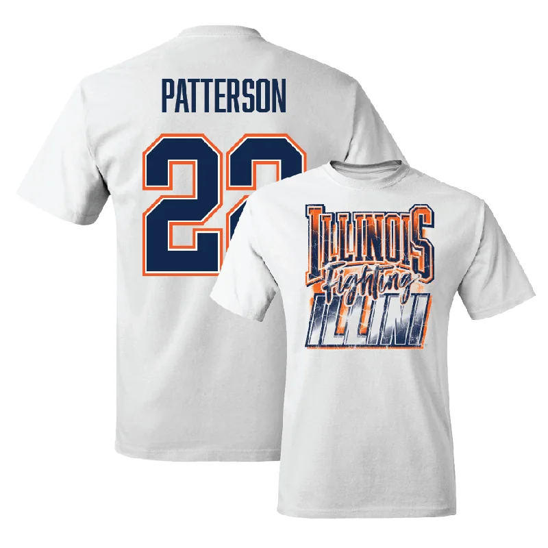 White Illinois Graphic Comfort Colors Tee    - Kaleb Patterson