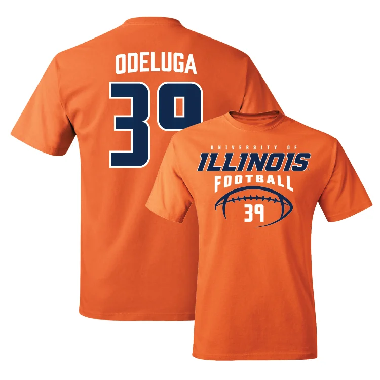 Orange Illinois Football Tee - Kenenna Odeluga #39