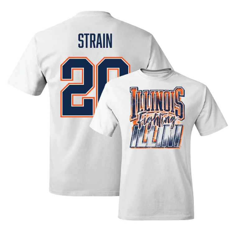 White Illinois Graphic Comfort Colors Tee - Tyler Strain #20