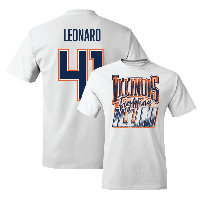 White Illinois Graphic Comfort Colors Tee  - Clayton Leonard