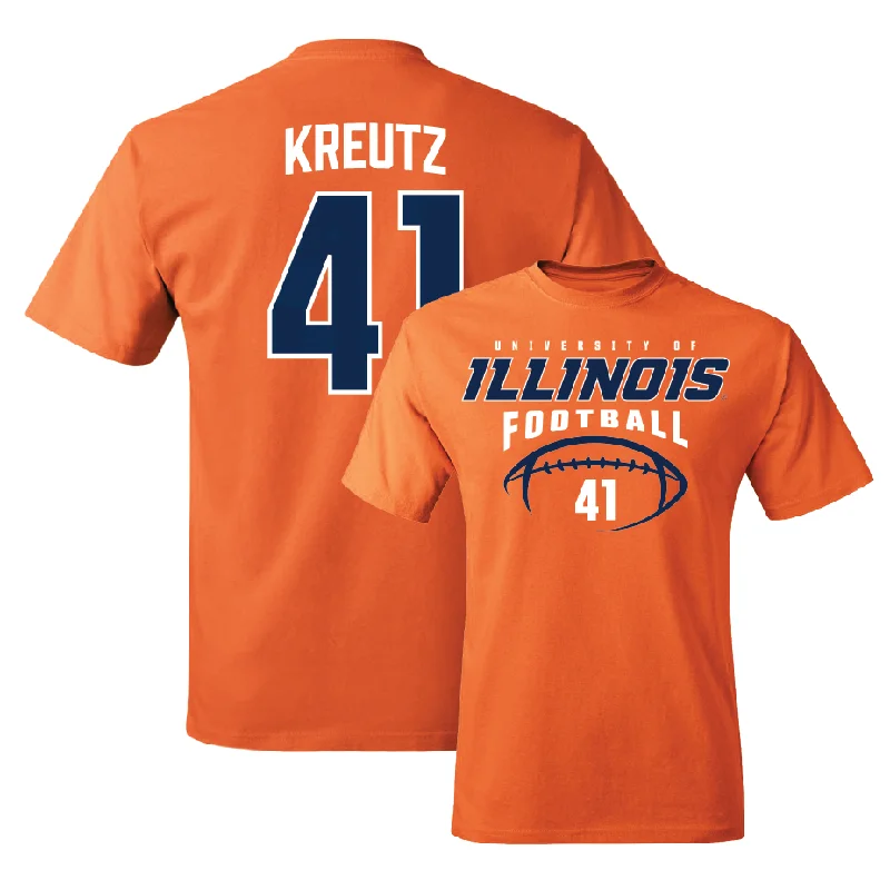 Orange Illinois Football Tee    - James Kreutz