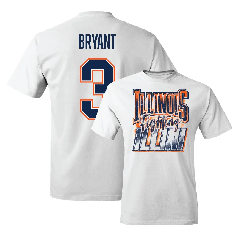 White Illinois Graphic Comfort Colors Tee - Alec Bryant #3