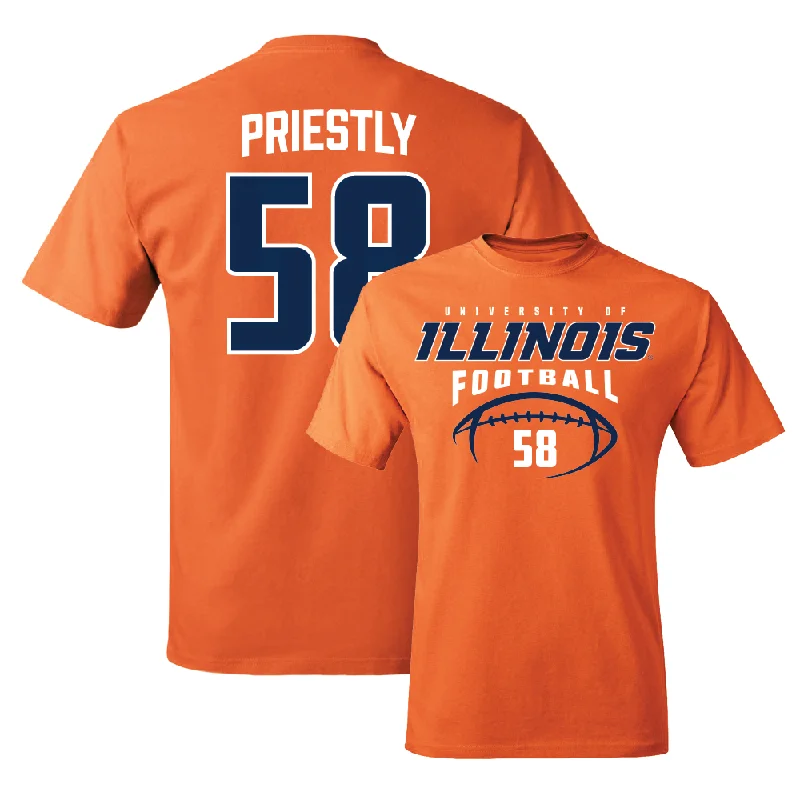 Orange Illinois Football Tee    - Melvin Priestly