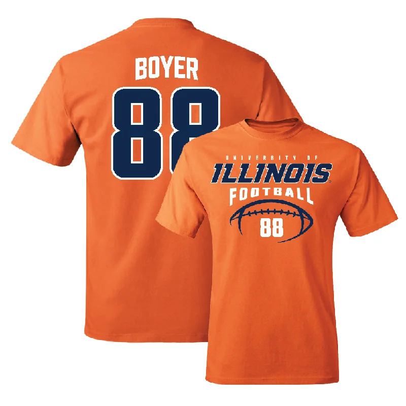 Orange Illinois Football Tee    - Henry Boyer