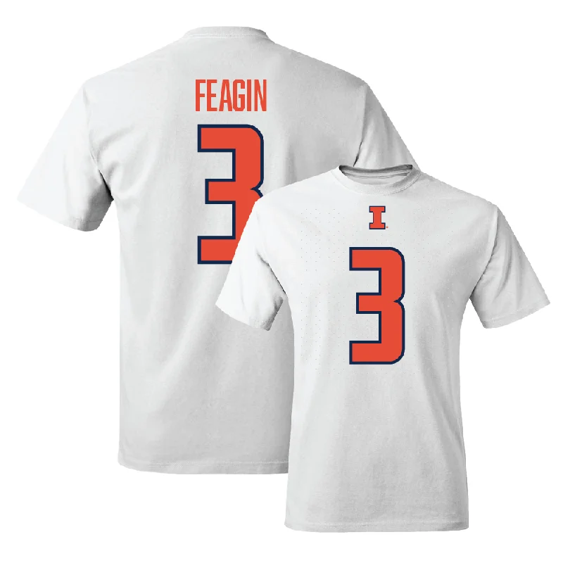 White Illinois Player Tee   - Kaden Feagin