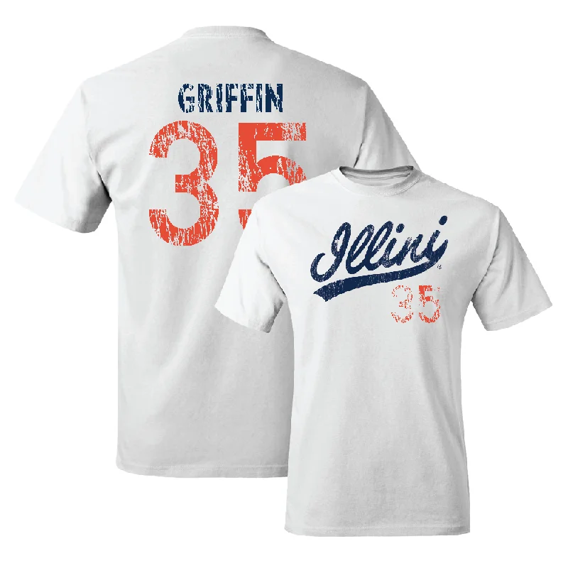 White Script Comfort Colors Tee    - Grayson Griffin