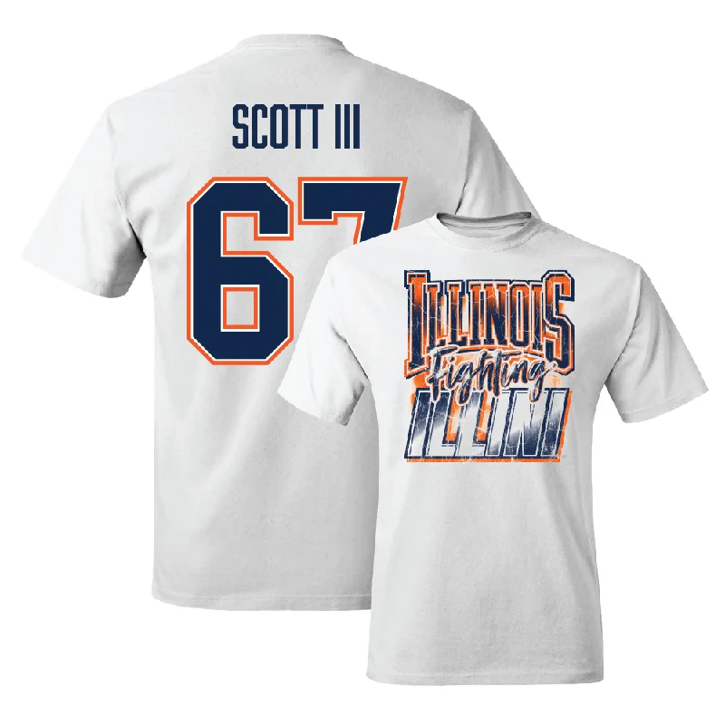 White Illinois Graphic Comfort Colors Tee    - Steven Scott III