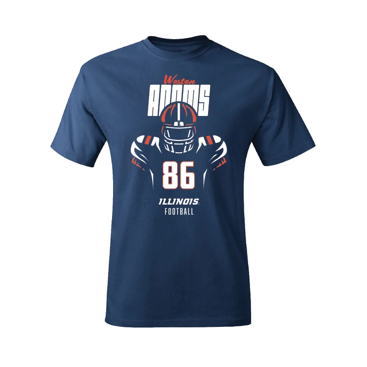 Navy Illinois Silhouette Tee - Weston Adams #86