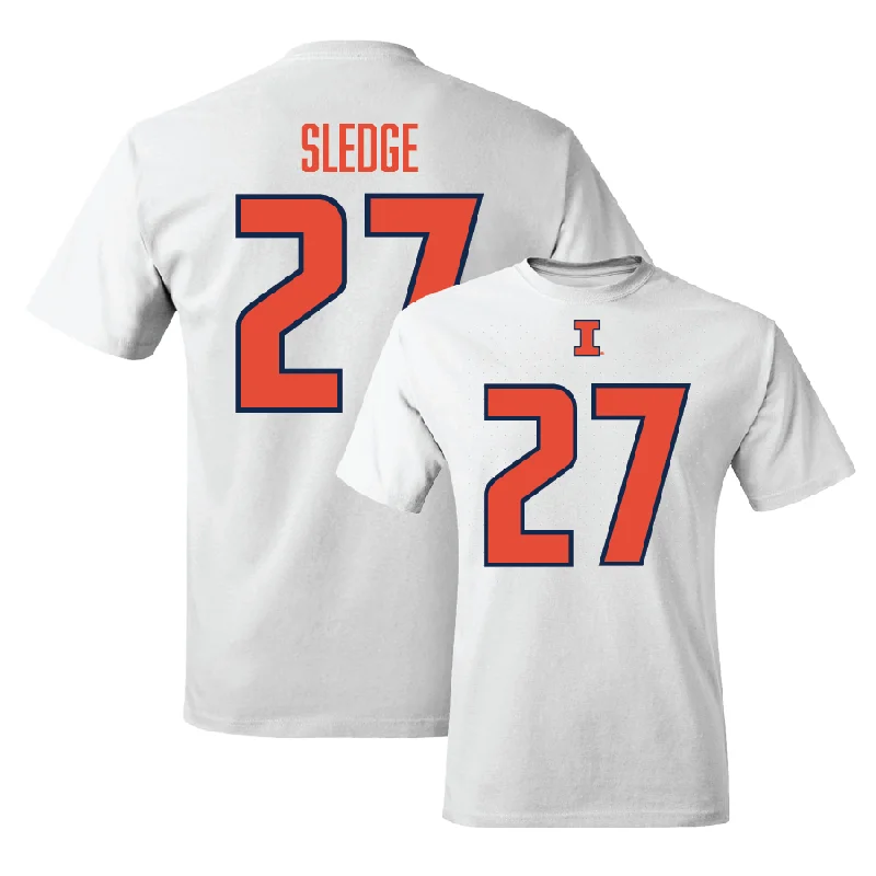 White Illinois Player Tee   - Enyce Sledge