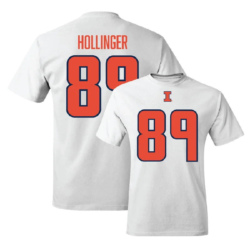 White Illinois Player Tee     - Tanner Hollinger