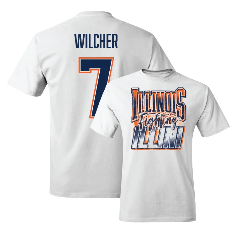 White Illinois Graphic Comfort Colors Tee - Kenari Wilcher #7