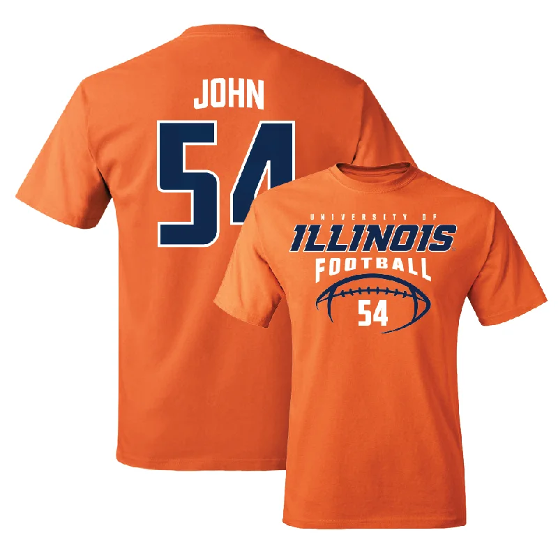 Orange Illinois Football Tee  - Demetrius John