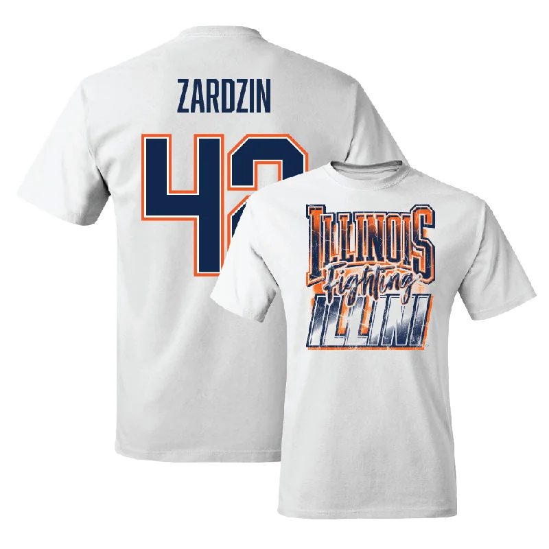 White Illinois Graphic Comfort Colors Tee    - Luke Zardzin