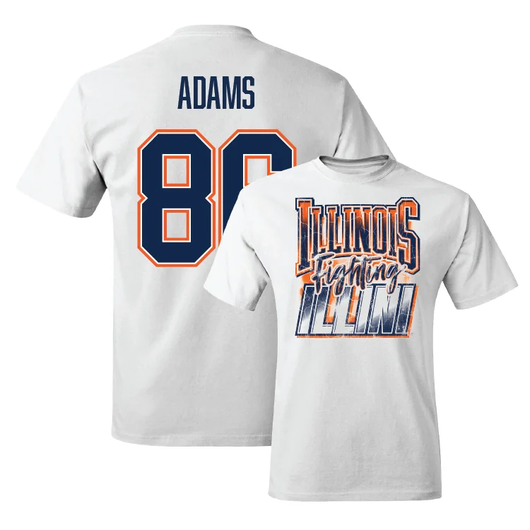 White Illinois Graphic Comfort Colors Tee - Weston Adams #86