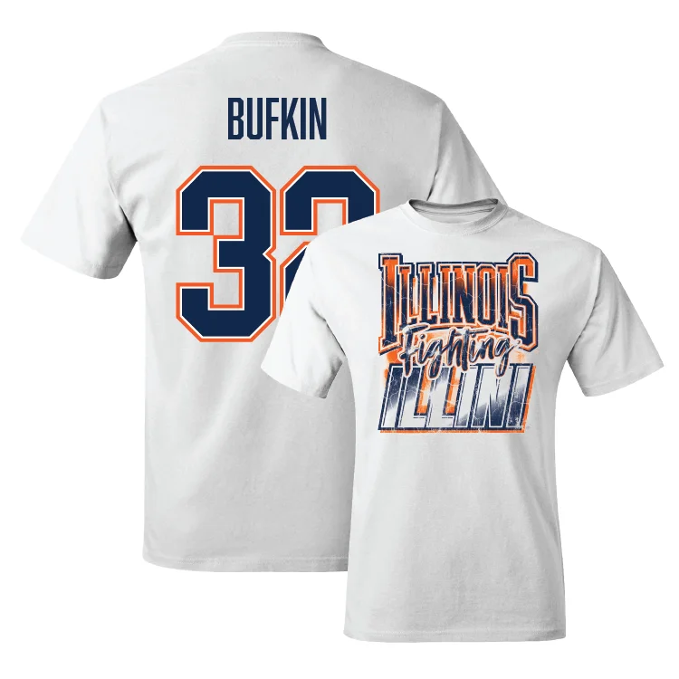 White Illinois Graphic Comfort Colors Tee - CJ Bufkin #32