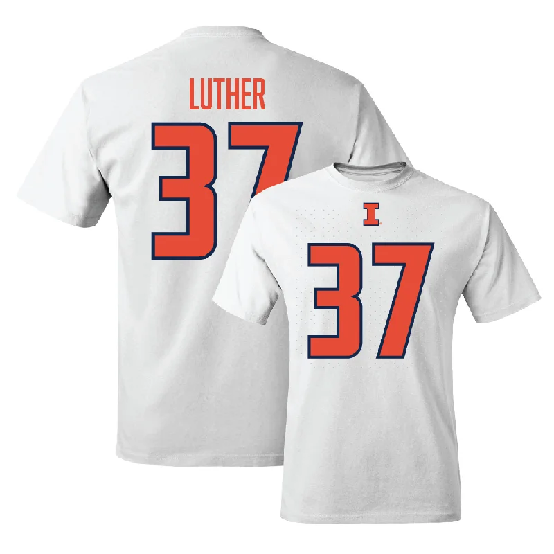 White Illinois Player Tee     - Sage Luther