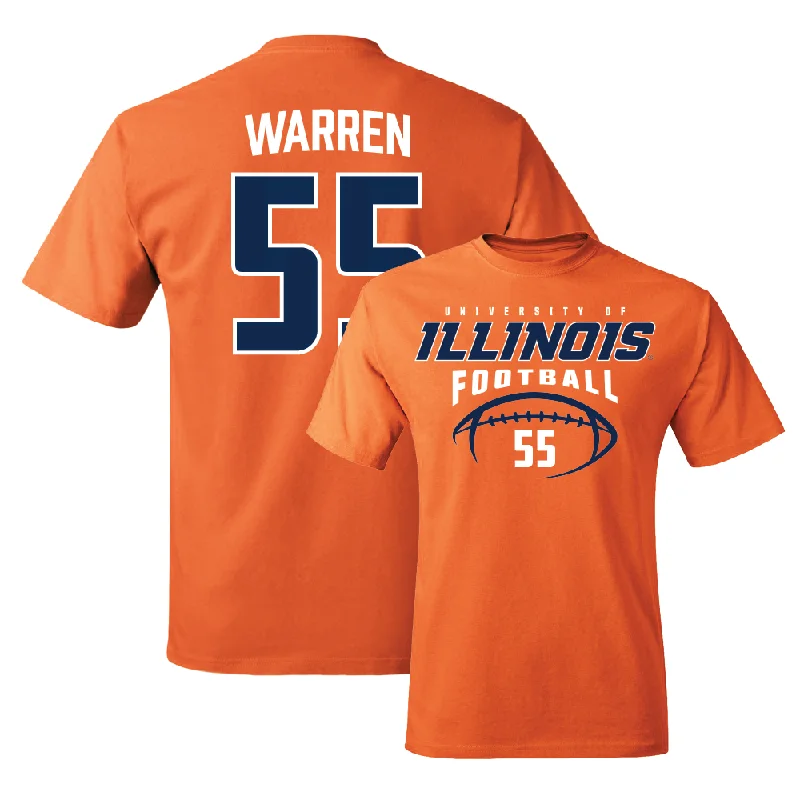 Orange Illinois Football Tee    - Jeremiah Warren