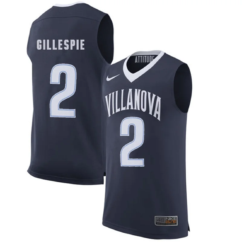 Villanova Wildcats 2 Collin Gillespie Navy College Basketball Basketball Jersey