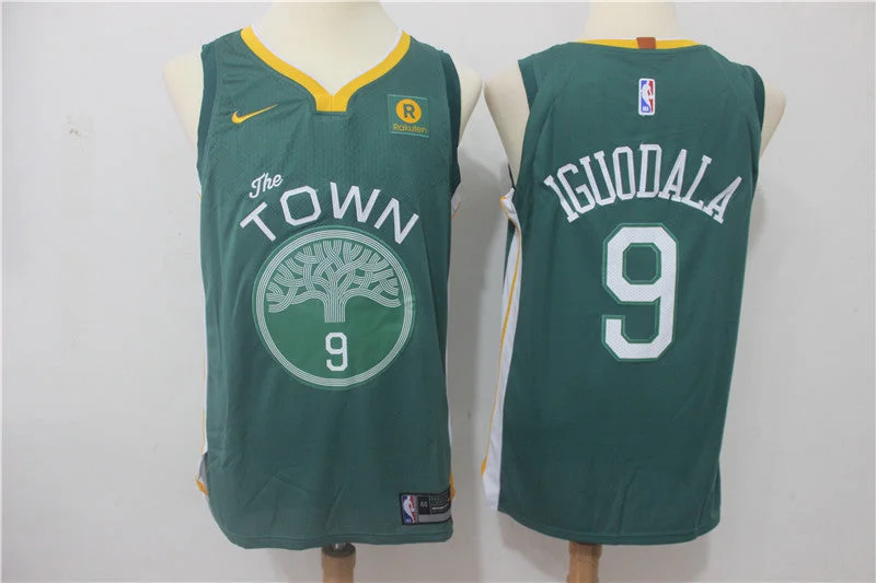 Warriors 9 Andre Iguodala Green Authentic Basketball Jersey