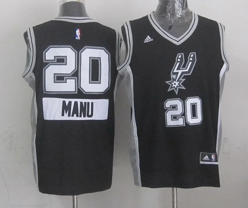 Spurs 20 Manu Ginobili Black 2014-15 Christmas Day Swingman Basketball Jerseys