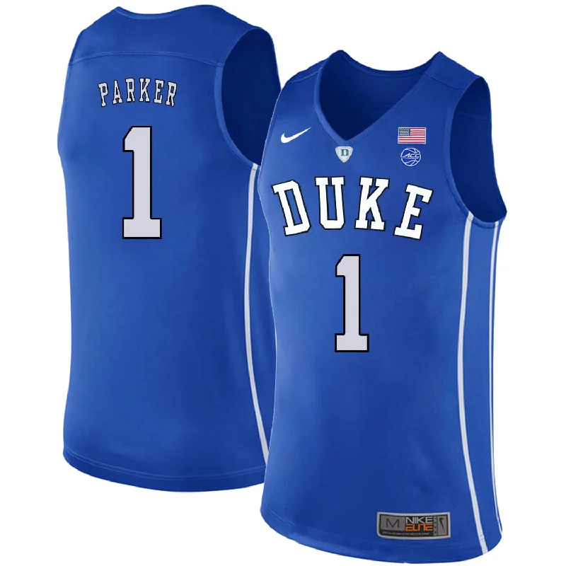 Duke Blue Devils 1 Jabari Parker Blue College Basketabll Basketball Jersey