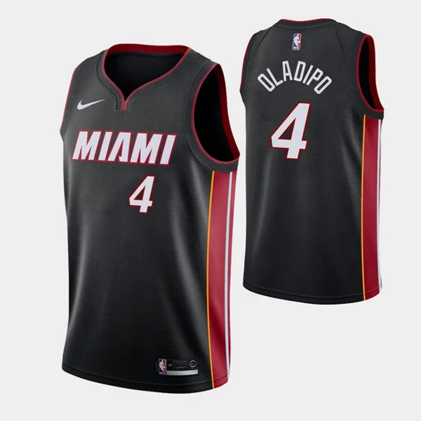 Men's Miami Heat #4 Victor Oladipo Black Stitched Basketball Jersey