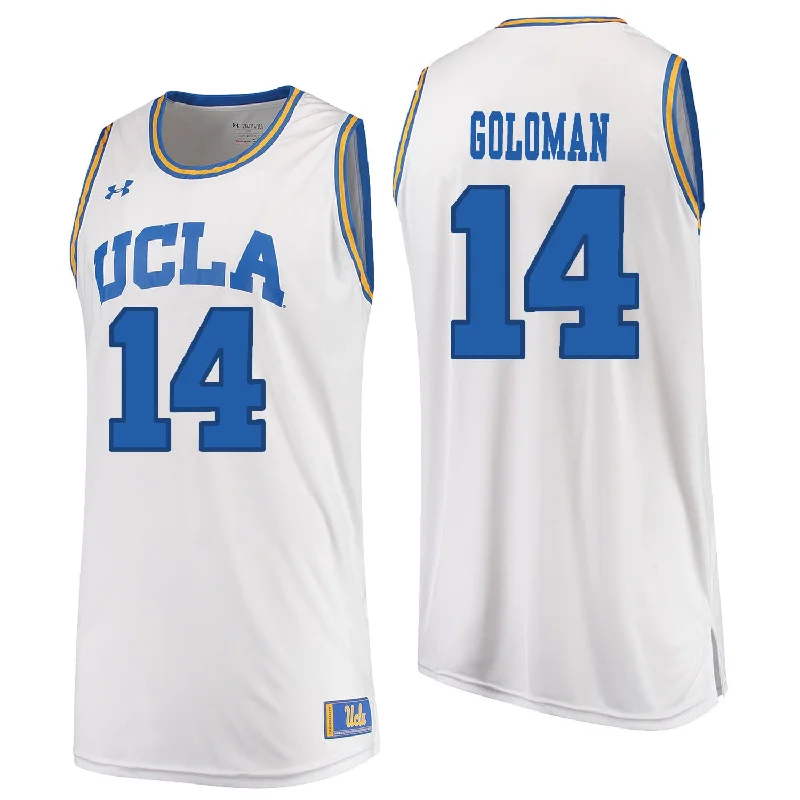 UCLA Bruins 14 Gyorgy Goloman White College Basketball Basketball Jersey