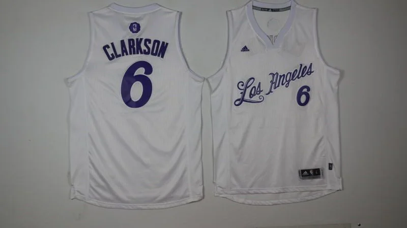 Lakers 6 Jordan Clarkson White 2016 Christmas Day Swingman Basketball Jersey