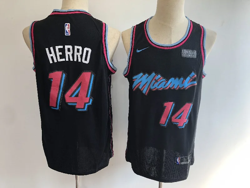 Heat 14 Tyler Herro Black City Edition Swingman Basketball Jersey