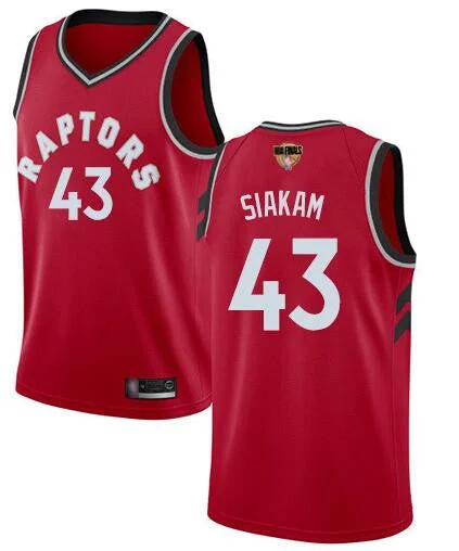 Raptors 43 Pascal Siakam Red 2019 Finals Swingman Basketball Jersey